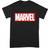 Marvel Unisex Adult Logo T-Shirt (Black/Red/White)