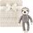 Hudson Plush Blanket with Plush Toy Set Sloth