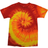 Colortone Womens Rainbow Tie-Dye Short Sleeve Heavyweight T-shirt - Blaze