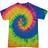 Colortone Womens Rainbow Tie-Dye Short Sleeve Heavyweight T-shirt - Neon Rainbow