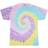 Colortone Womens Rainbow Tie-Dye Short Sleeve Heavyweight T-shirt - Jelly Bean