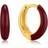 Ania Haie Claret Enamel Sleek Huggie Hoop Earrings E031-02G-R