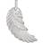 Engelsrufer Angel Wing Sterling Rhodium Plated 29mm Pendant ERW-M