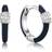 Ania Haie Enamel Carabiner Huggie Hoop Earrings E031-01H-B