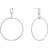 Ania Haie Chain Reaction Rhodium Cable Link Hoop Earrings E021-07H