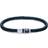 Tommy Hilfiger Casual Leather Braided Bracelet - Silver/Black