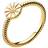 Lund Copenhagen Twisted Marguerit Ring - Gold/White