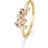 Mads Z Siena Ring 14 kt Guld - Gold/Pink