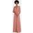 After Six After Six V-Neck Split-Sleeve Blouson-Bodice Maxi Dress