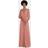 After Six V-Neck Split-Sleeve Blouson-Bodice Maxi Dress