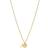 Lund Copenhagen Daisy Faith Hope and Love Necklace - Gold/White