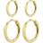 Pilgrim Huggie Hoop Earrings - Gold