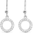 Christina Hanging Topaz Circle Earring - Silver/Transparent