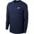 NIKE Sportswear Club Men's Long Sleeve T-shirt - Midnight Navy/White