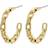 Pilgrim Eira Cable Chain Hoops - Gold