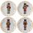 Certified International Holiday Magic Nutcracker Dessert Plate 22.86cm 4pcs