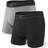 Saxx 2-Pack Daytripper Fly Boxer Briefs, Black/Grey