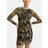 Mango Women's Printed Ruched Dress - Multicolour