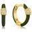Ania Haie Forest Enamel Carabiner Huggie Hoop Earrings E031-01G-G