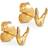 ENAMEL Copenhagen Wishbone Studs - Gold/Transparent