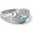 ENAMEL Copenhagen Leia Ring - Clear Blue/Clear
