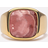 IX Studios Cushion Signet Rhodocrosite Ring - Gold/Red