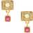 Hultquist Earring - Gold/Pink/Transparent