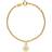 Lund Copenhagen marguerit armbånd forgyldt/hvid 9015016-M