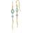 Izabel Camille Marie Earrings - Gold/Blue