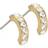 Blomdahl Natural Titanium Örhänge Pendant Brilliance Curved Crystal