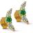 ENAMEL Copenhagen Refine Earrings - Gold/Multicolour