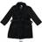 Kid's Leveret Shawl Collar Fleece Robe - Black