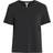 Object Annie Round Neck T-shirts - Black