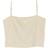 NIKE Women's Sportswear Essential Ribbed Crop Top - Sanddrift/White