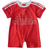 Adidas Infant 3-Stripes Cotton Shortie Romper - Vivid Red (FZ9691)