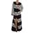 Dolce & Gabbana Silk Floral Lace Kaftan Dress - Black