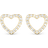 Izabel Camille Topaz Sparkling Hearts Stud Earrings - Gold/Transparent