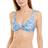 Splendid Flora Removable Soft Cup Twist Front Swim Top - Blue