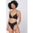 L*Space Pointelle Rib Siren Bikini Top - Black