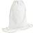 BagBase Sublimation Gymsac Drawstring Bag (5 Litres) (Pack of 2) (One Size) (White)