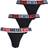 Diesel Jeans Red Logo Jockstraps 3-pack - Black