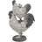 White Polystone Farmhouse Sculpture Rooster Figurine 30.5cm