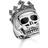 Thomas Sabo Crown Skull Ring - Silver/Black