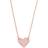 Kendra Scott Ari Heart Pendant Necklace - Rose Gold/Drusy