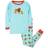 Leveret Zoo Animals Cotton Pajamas - Lion Light Blue