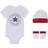 Converse 3-delat Chuck Patch Baby Set Vitt 6-12