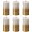 Bolsius Rustic Pillar Sunset 4 pcs 130x68 mm Sandy Grey and Gold Candle