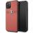 Ferrari iPhone 11 Pro Real Leather Red Perforated Stripe