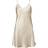 Lady Avenue Silk Satin Nightgown Beige