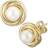 Macy's Love Knot Stud Earrings - Gold/Pearl